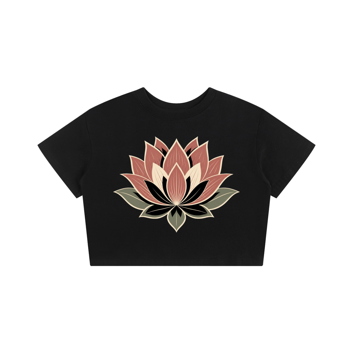 Lotus Baby Tee Seamless T-Shirt - 200 GSM - KR Woke Wear