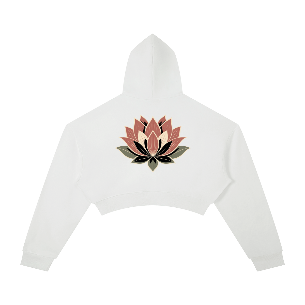 Lotus Essential Cropped Hoodie - KR Woke Wear
