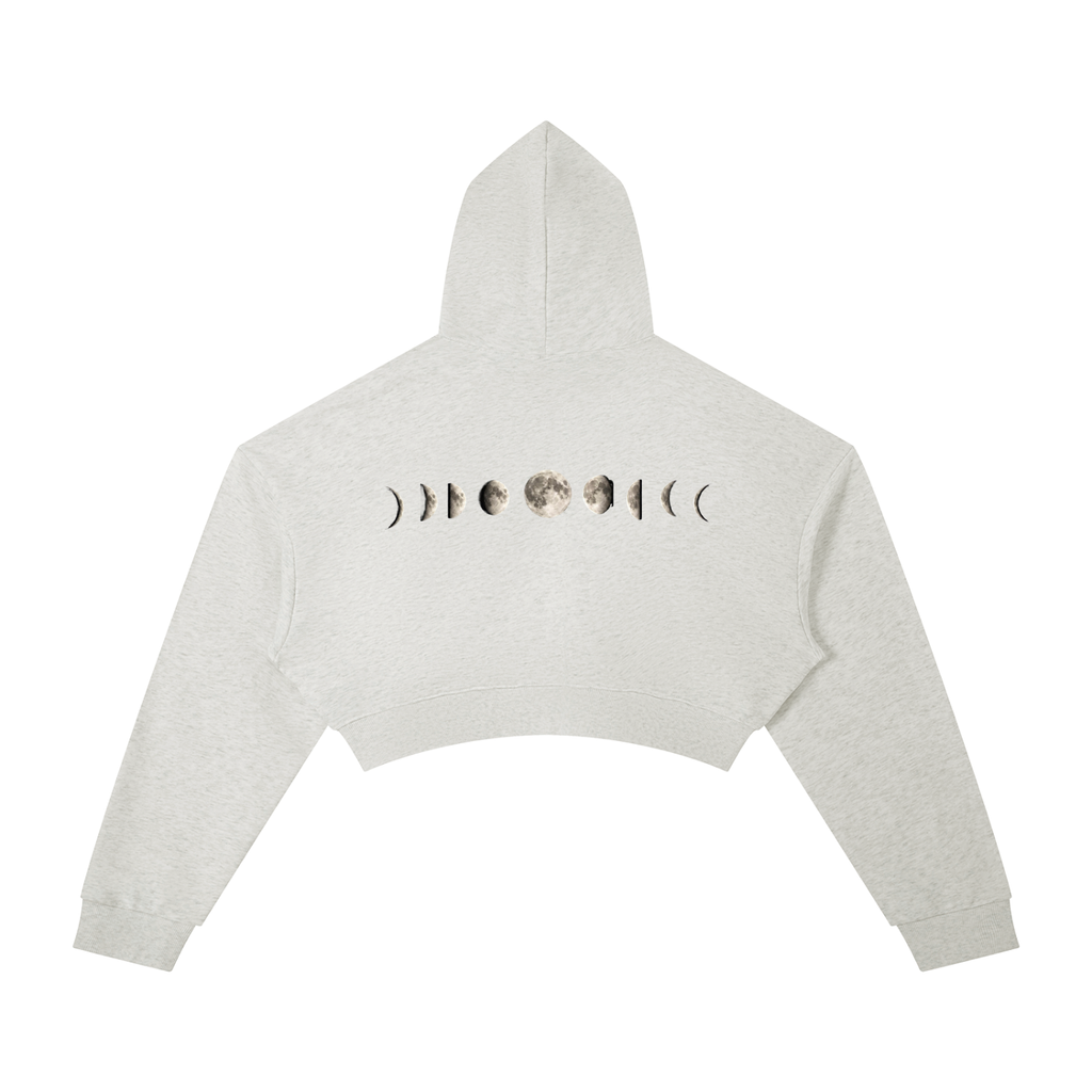 Moon Phases Essential Cropped Hoodie - KR Woke Wear