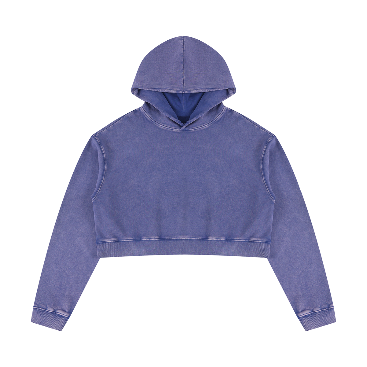 Mermaid Women’s Mineral Washed Crop Hoodie - KR Woke Wear