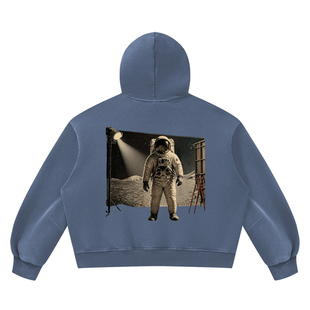 Woke AF Unisex Vintage Wash Boxy Fleece Hoodie - KR Woke Wear
