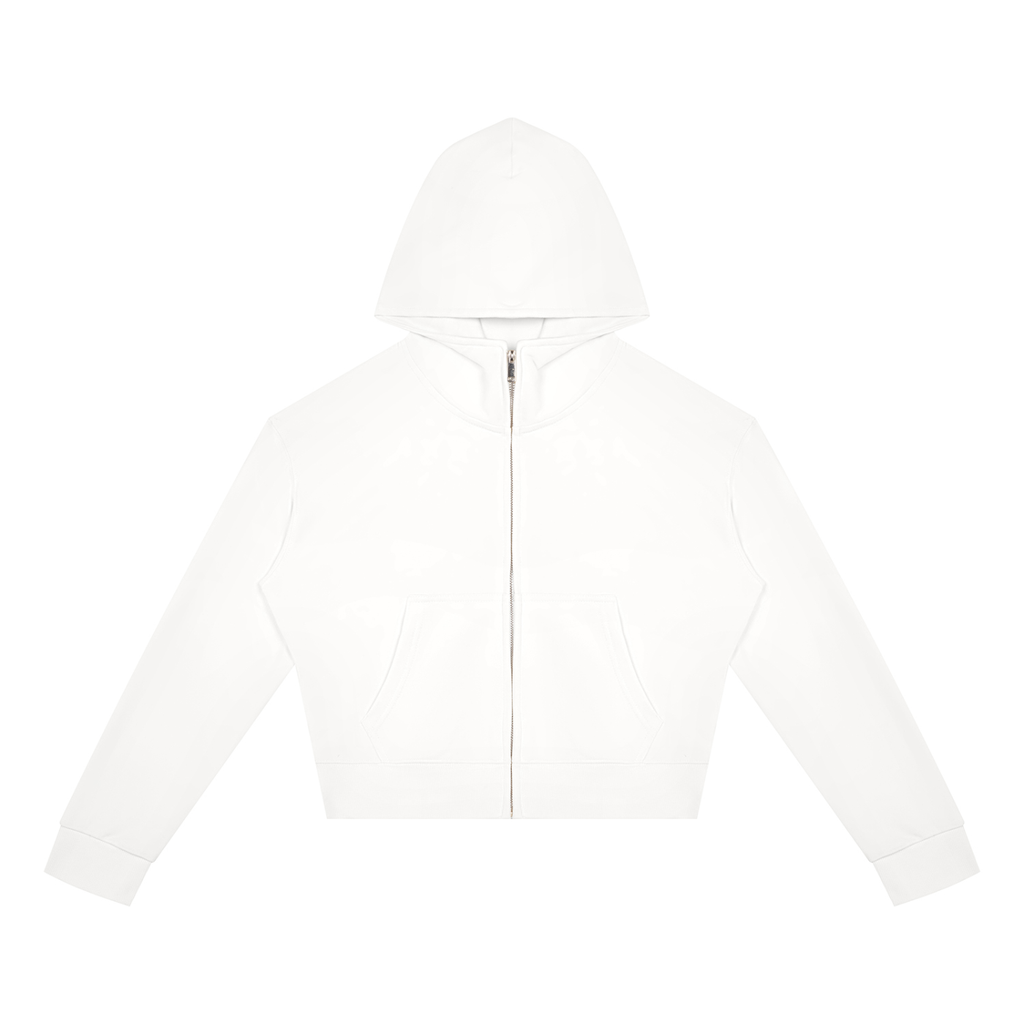 Light Fairy Women's Crop Full Zip Hoodie - KR Woke Wear