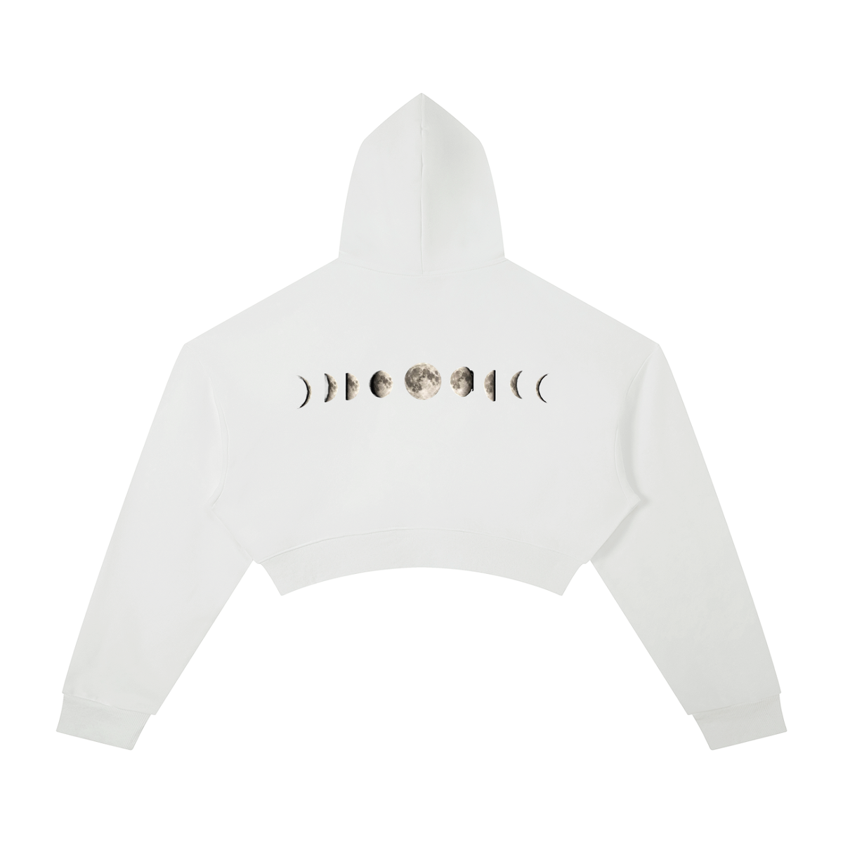 Moon Phases Essential Cropped Hoodie - KR Woke Wear