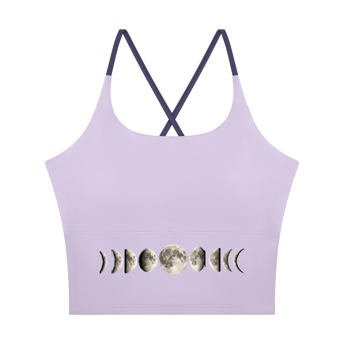 Moon Phases Women's Color Block Yoga Tank Top - KR Woke Wear