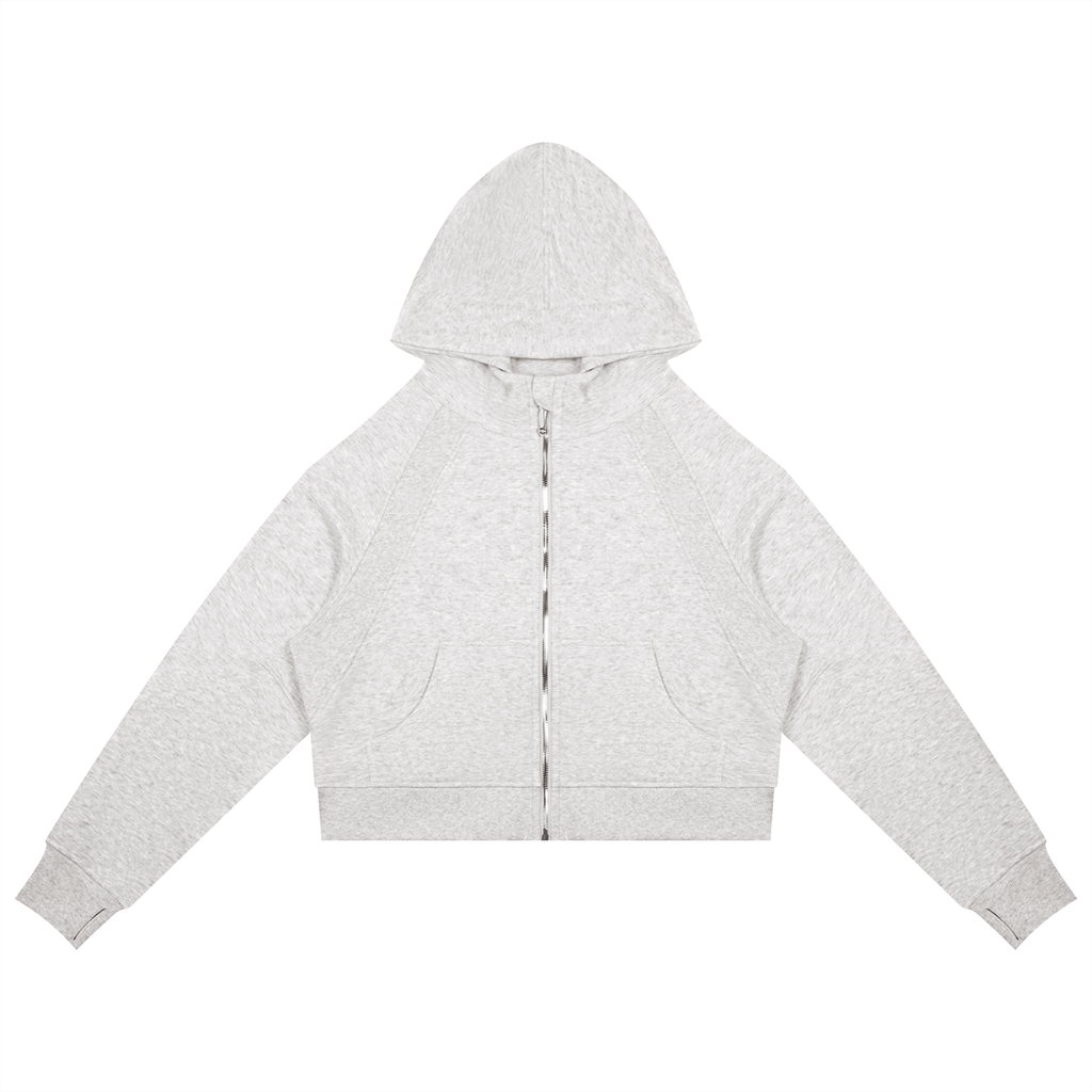 Butterfly Cropped Zip-Through Hoodie - KR Woke Wear
