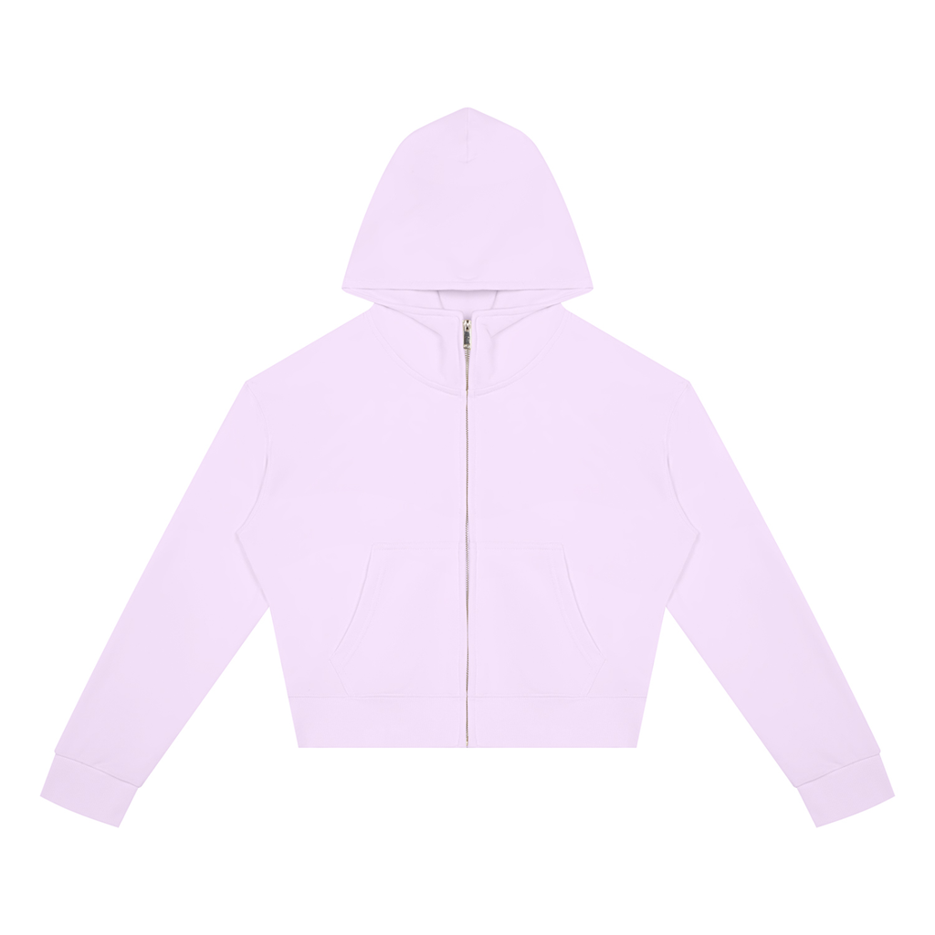 Light Fairy Women's Crop Full Zip Hoodie - KR Woke Wear