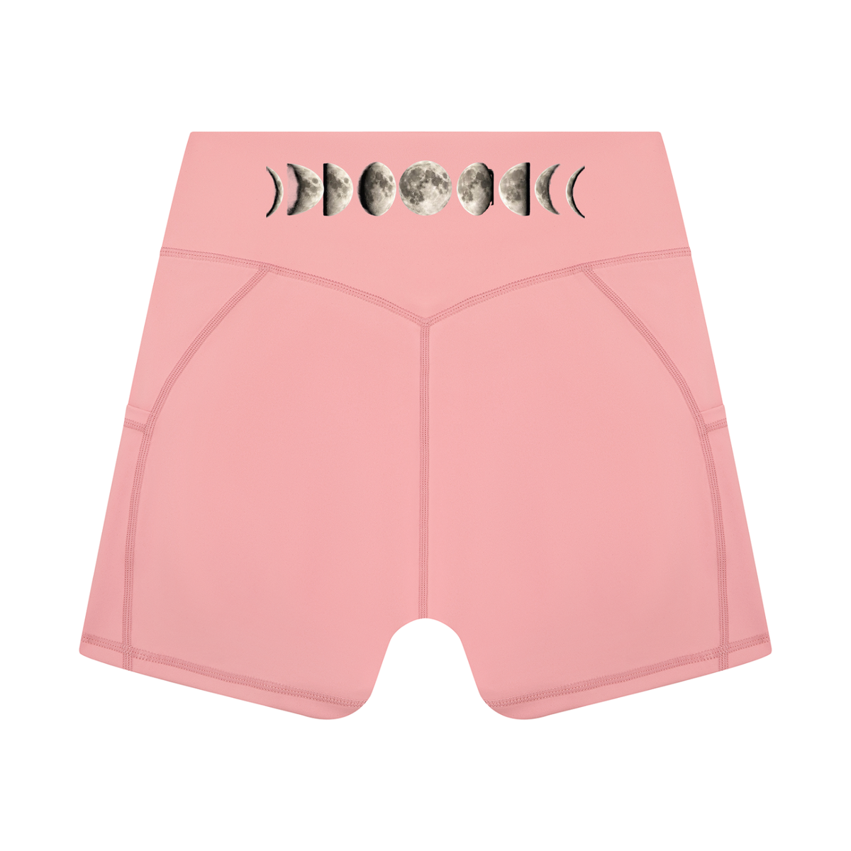 Moon Phases Women’s High Rise Pocket Yoga Shorts - KR Woke Wear