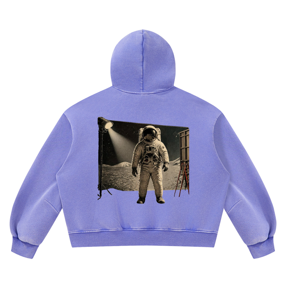 Woke AF Unisex Vintage Wash Boxy Fleece Hoodie - KR Woke Wear