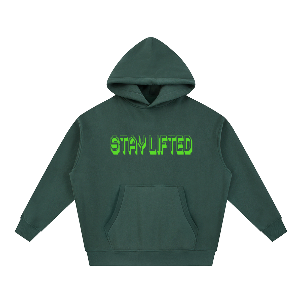 Stay Lifted Essential Oversized Boxy Fit Fleece Hoodie - KR Woke Wear