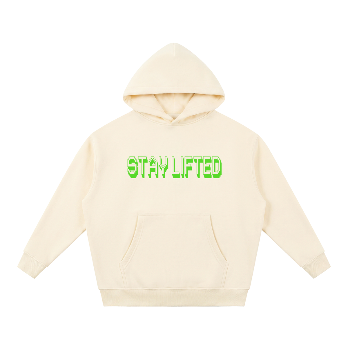 Stay Lifted Essential Oversized Boxy Fit Fleece Hoodie - KR Woke Wear