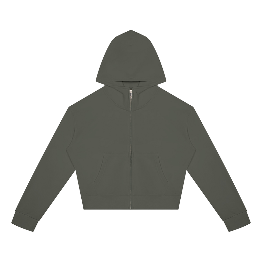 Light Fairy Women's Crop Full Zip Hoodie - KR Woke Wear