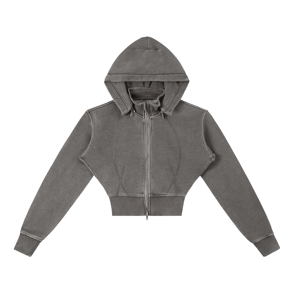 Meditate to Elevate, Yoga Girl Vintage Washed Cropped Fleece Hoodie - KR Woke Wear