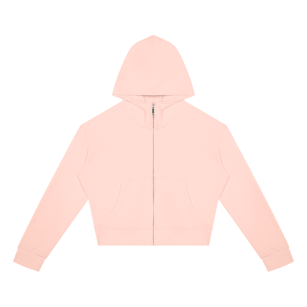 Light Fairy Women's Crop Full Zip Hoodie - KR Woke Wear