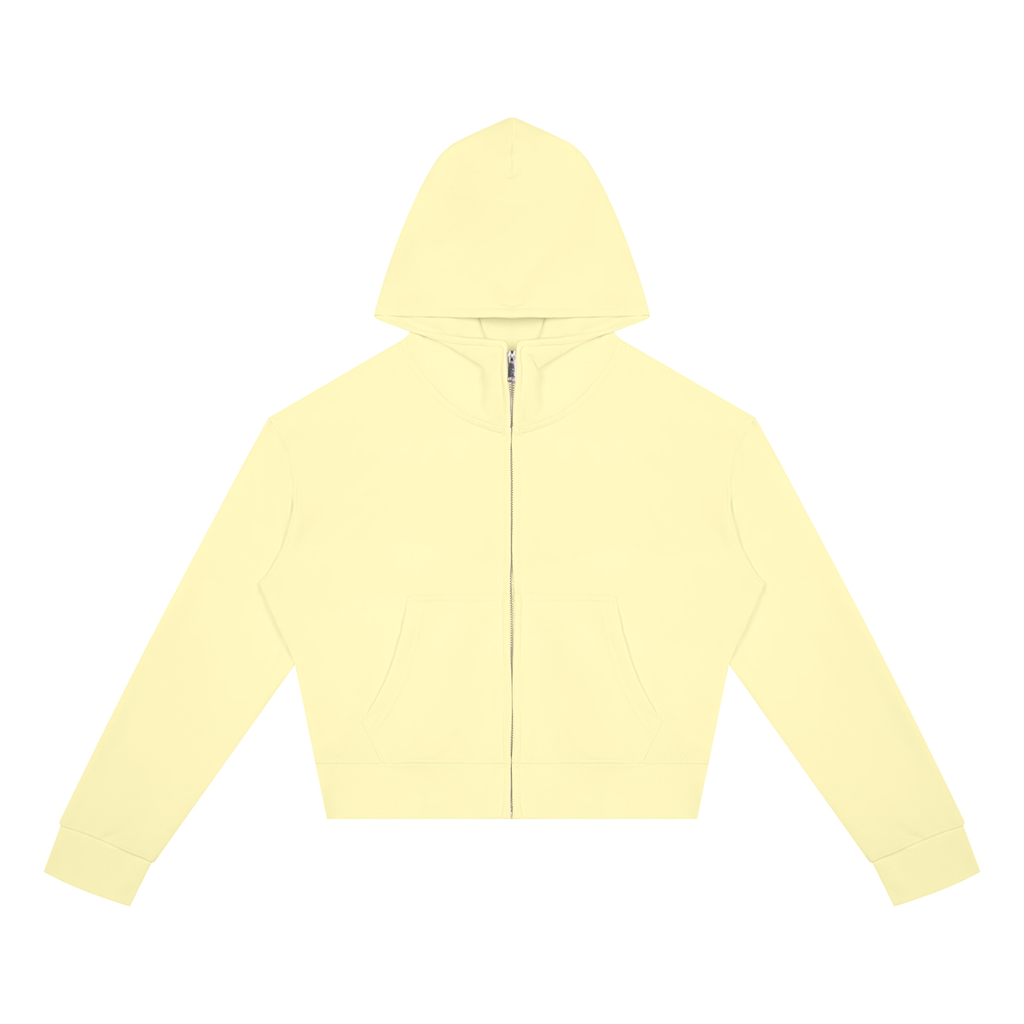 Light Fairy Women's Crop Full Zip Hoodie - KR Woke Wear