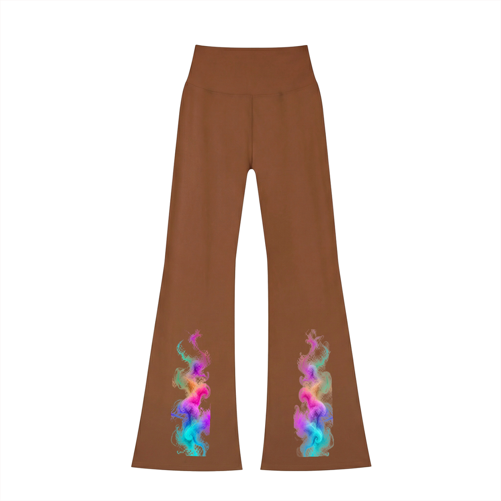 Women's High-Waisted Flare Leggings - KR Woke Wear