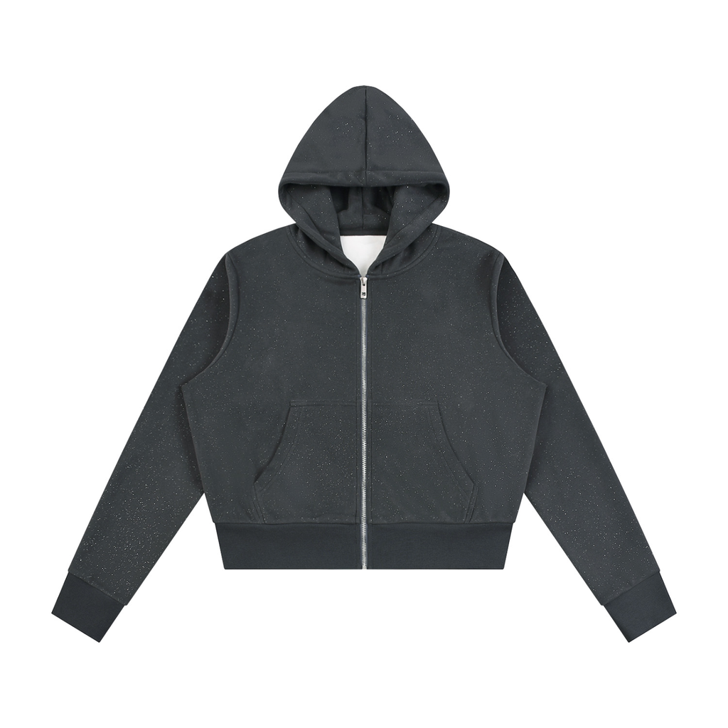 Lotus Women's Sparkles Fleece Full Zip Hoodie - KR Woke Wear