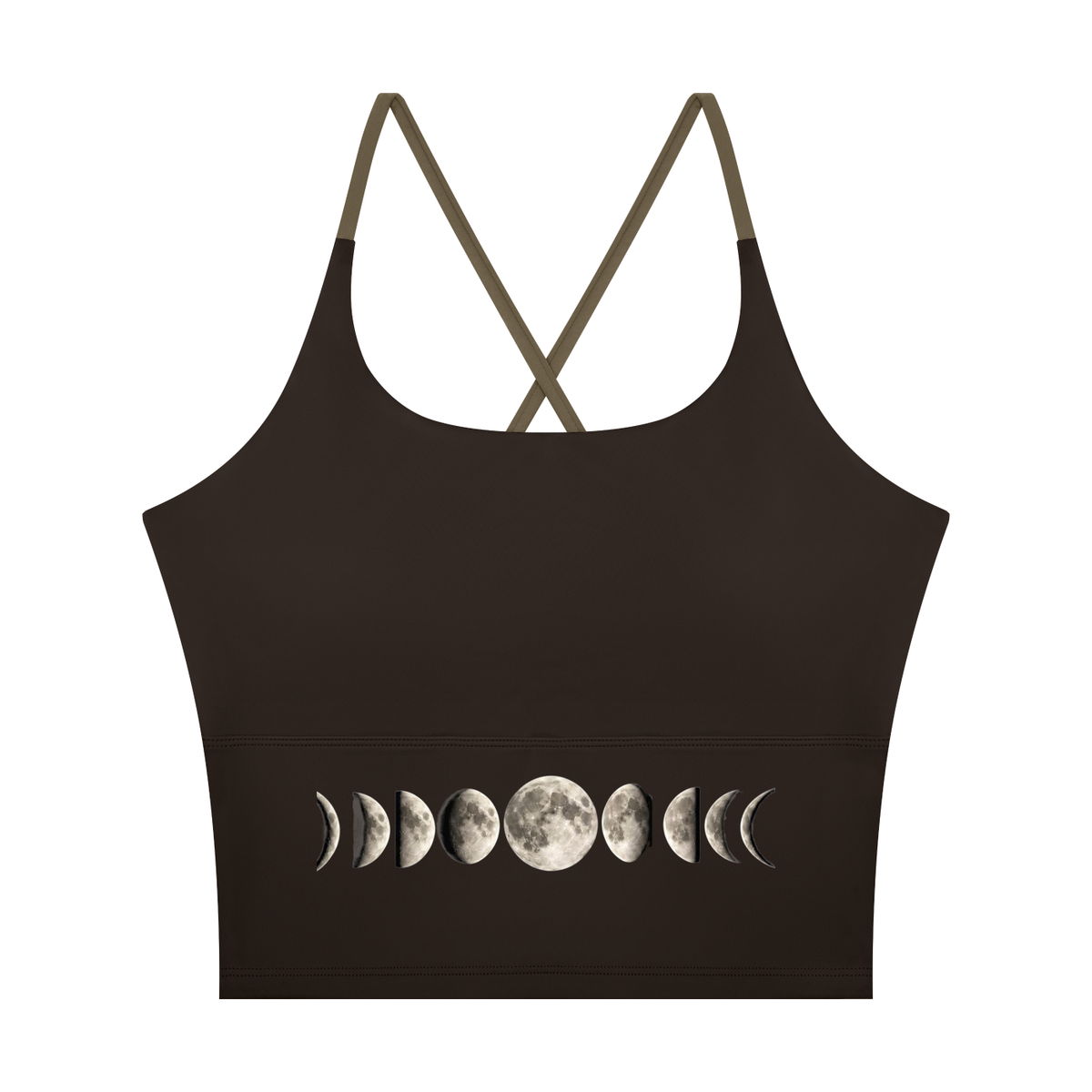 Moon Phases Women's Color Block Yoga Tank Top - KR Woke Wear