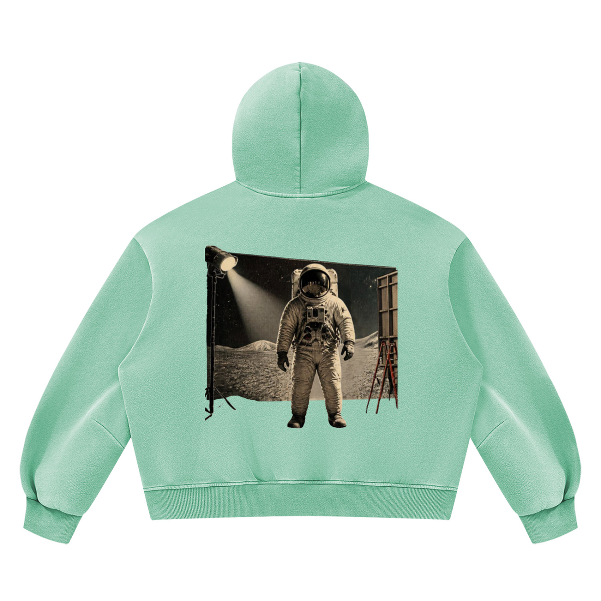 Woke AF Unisex Vintage Wash Boxy Fleece Hoodie - KR Woke Wear