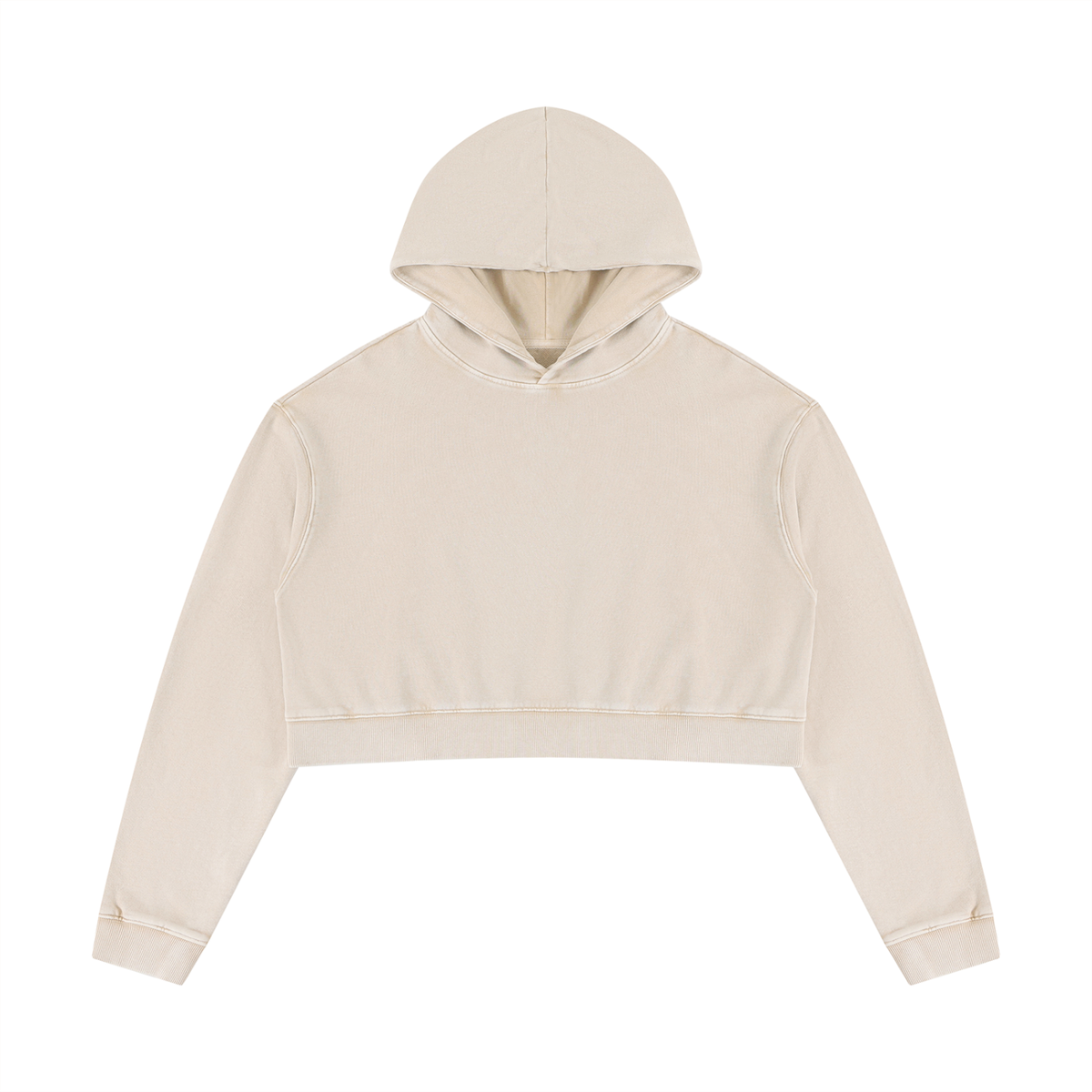 Mermaid Women’s Mineral Washed Crop Hoodie - KR Woke Wear