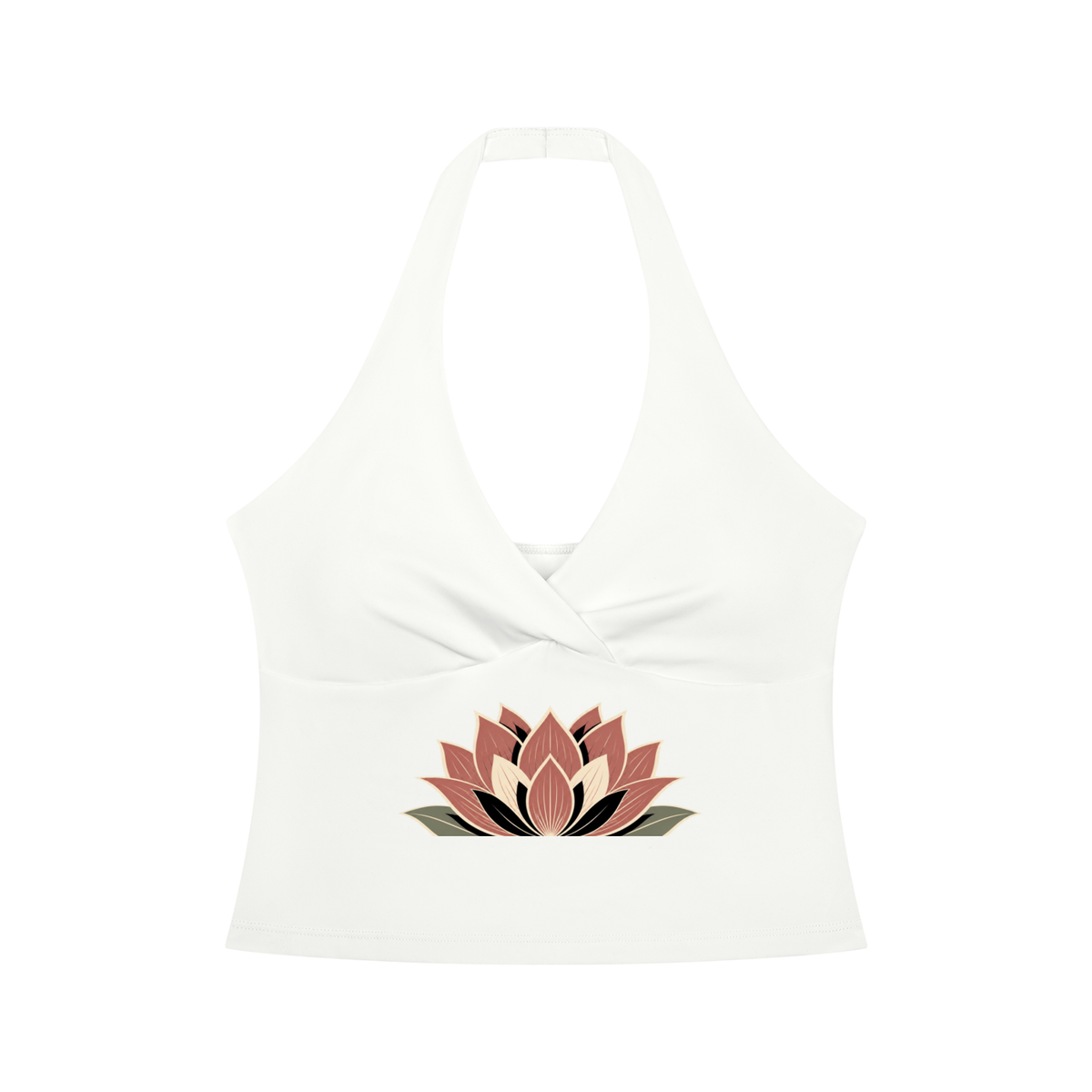 Lotus Women’s Ruched Halter Yoga Tank Top - KR Woke Wear