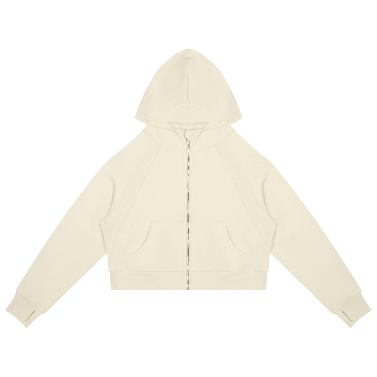 Butterfly Cropped Zip-Through Hoodie - KR Woke Wear