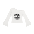 Women's Off-Shoulder Bell Sleeve T-Shirt - KR Woke Wear