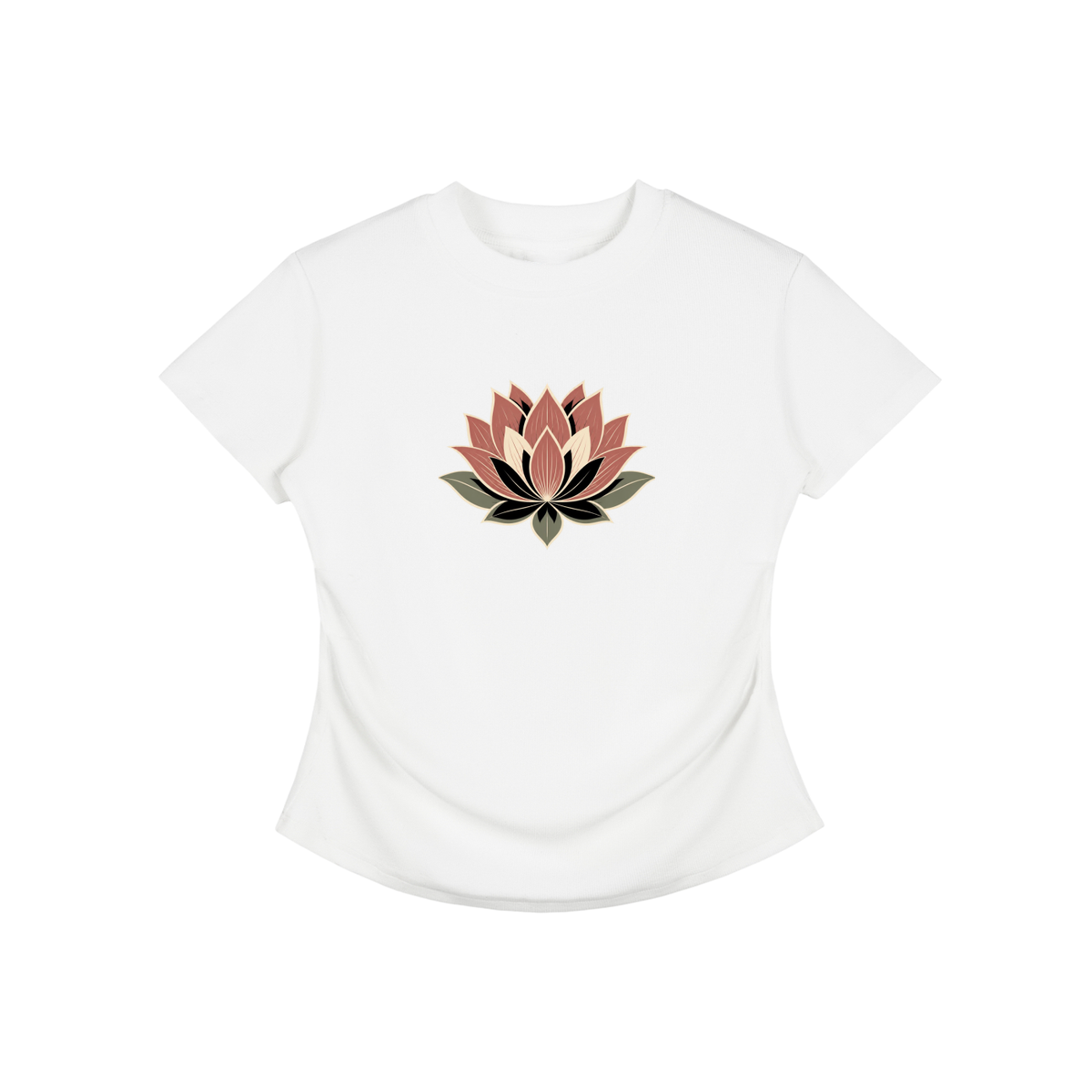Lotus Vintage Washed Bodycon Cotton T-Shirt - KR Woke Wear