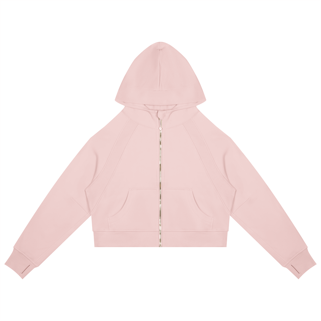 Butterfly Cropped Zip-Through Hoodie - KR Woke Wear