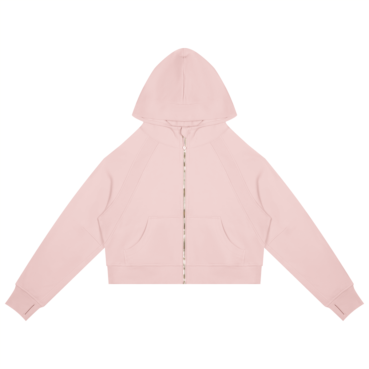 Butterfly Cropped Zip-Through Hoodie - KR Woke Wear