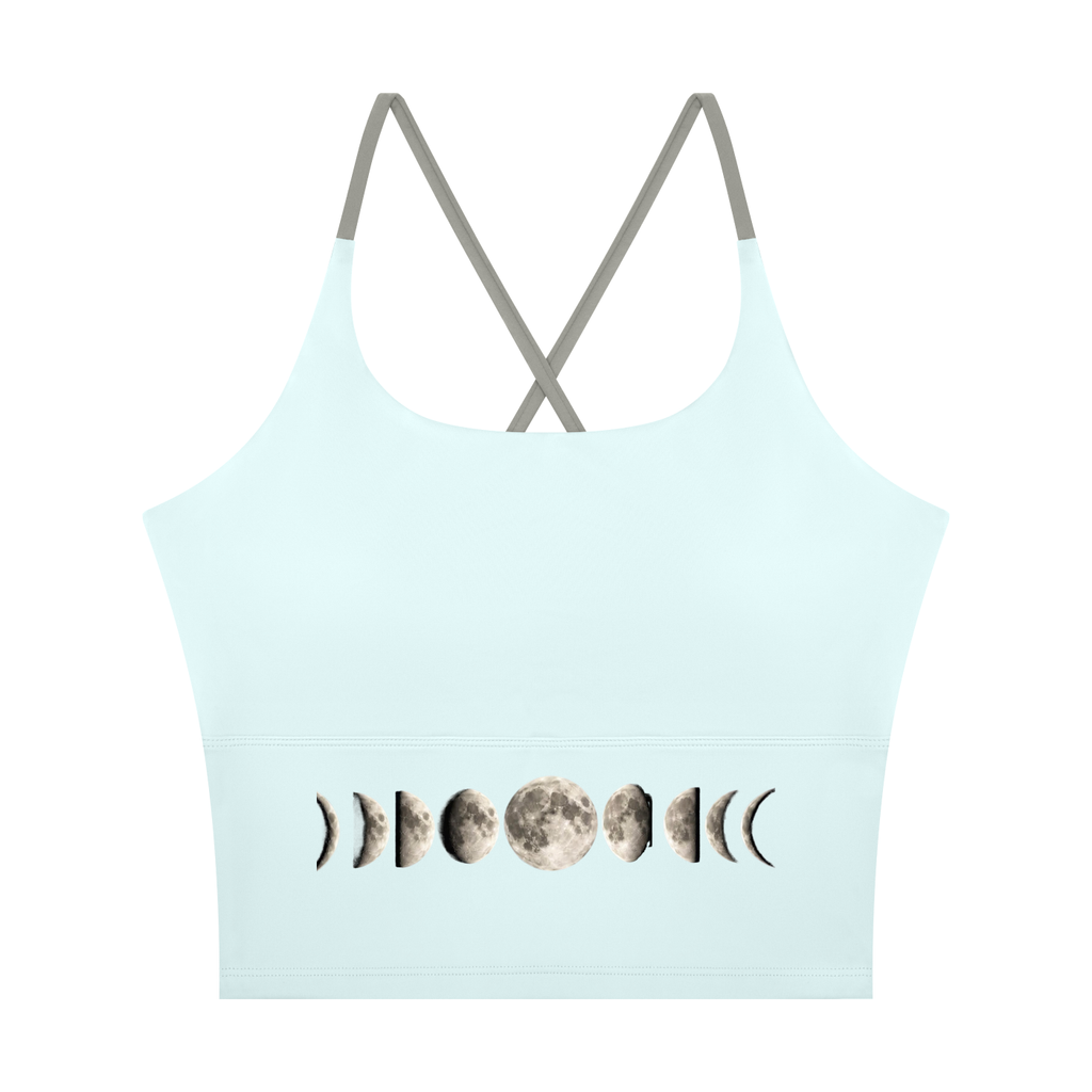 Moon Phases Women's Color Block Yoga Tank Top - KR Woke Wear