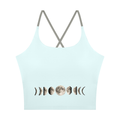 Moon Phases Women's Color Block Yoga Tank Top - KR Woke Wear