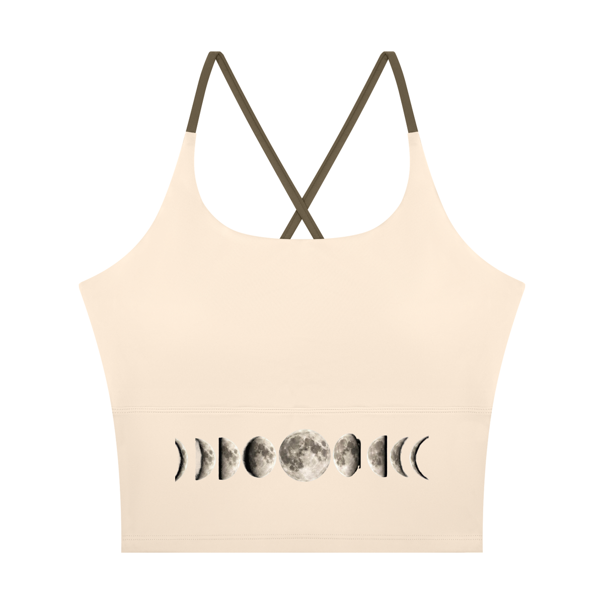 Moon Phases Women's Color Block Yoga Tank Top - KR Woke Wear