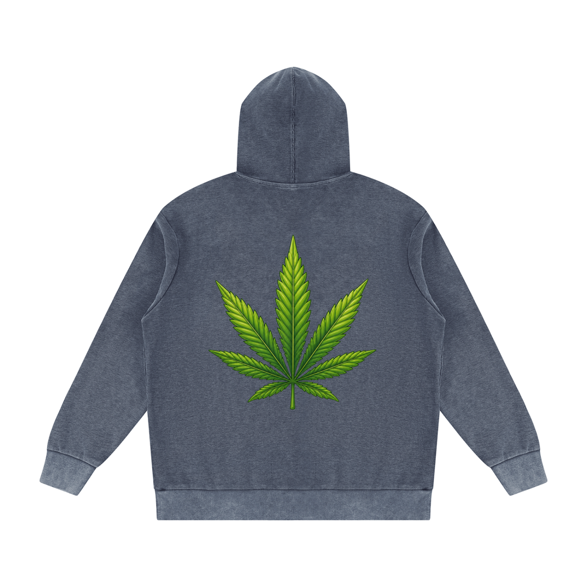Pot Leaf Mineral Wash Oversized Hoodie - KR Woke Wear
