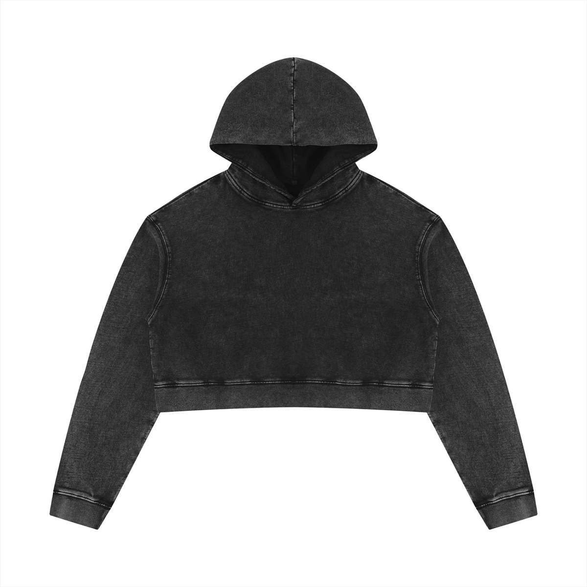 Mermaid Women’s Mineral Washed Crop Hoodie - KR Woke Wear