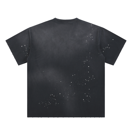 Astral Project Hand-Frayed Sunfade Paint Splatter T-Shirt - KR Woke Wear