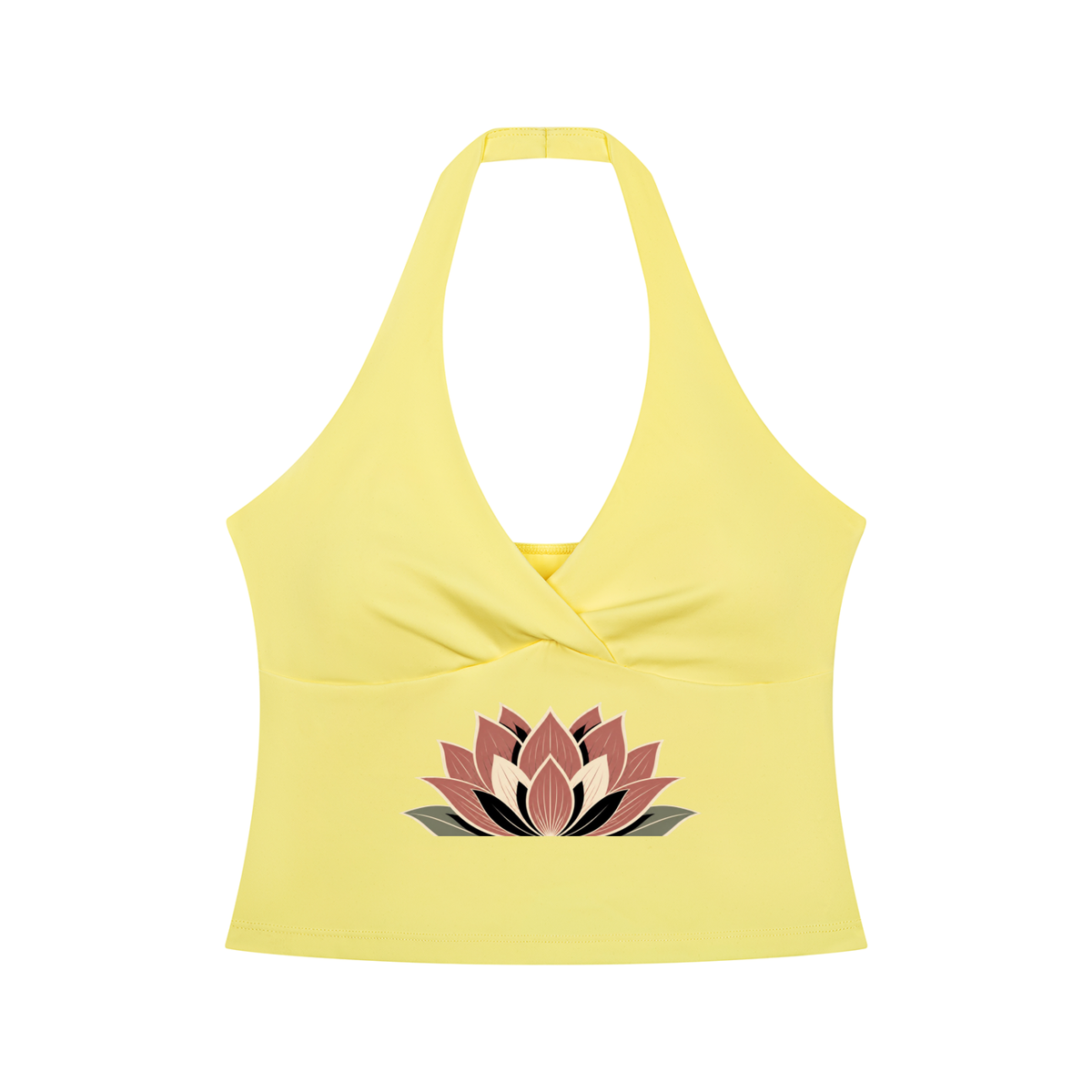 Lotus Women’s Ruched Halter Yoga Tank Top - KR Woke Wear