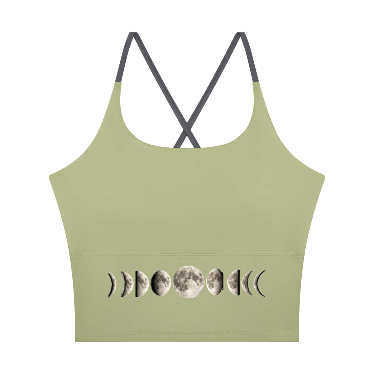 Moon Phases Women's Color Block Yoga Tank Top - KR Woke Wear
