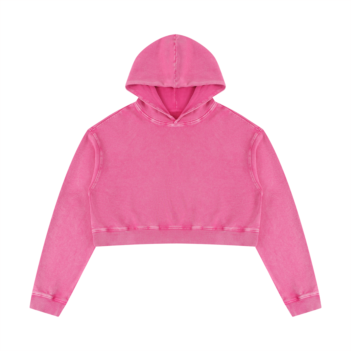 Mermaid Women’s Mineral Washed Crop Hoodie - KR Woke Wear