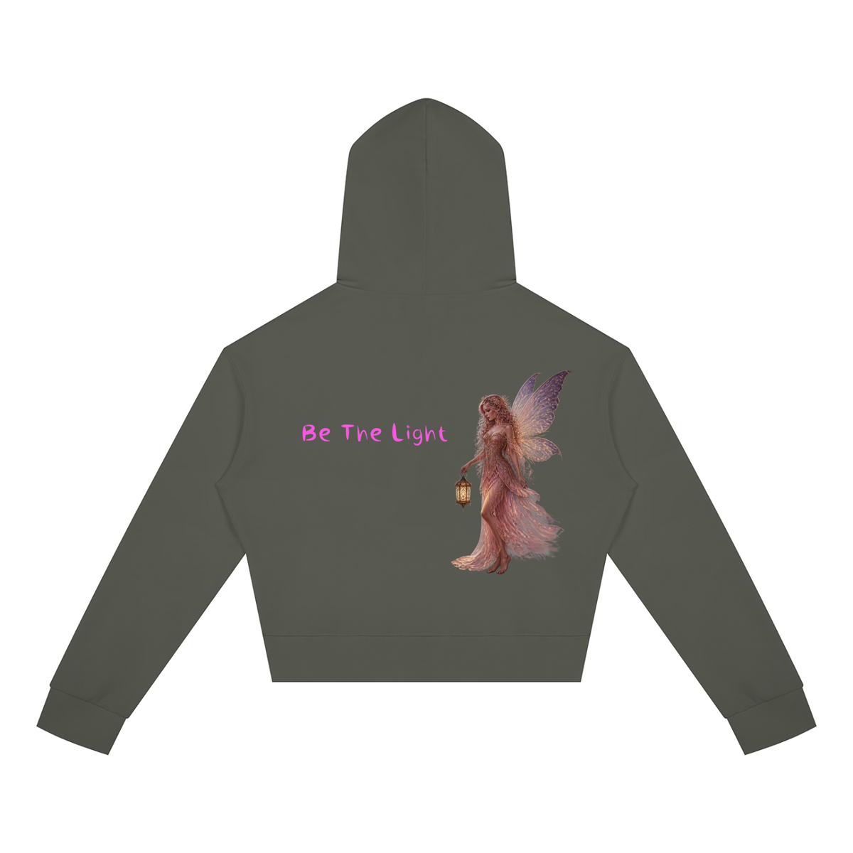Light Fairy Women's Crop Full Zip Hoodie - KR Woke Wear
