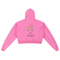 Meditate to Elevate Snow Washed Cropped Hoodie - KR Woke Wear