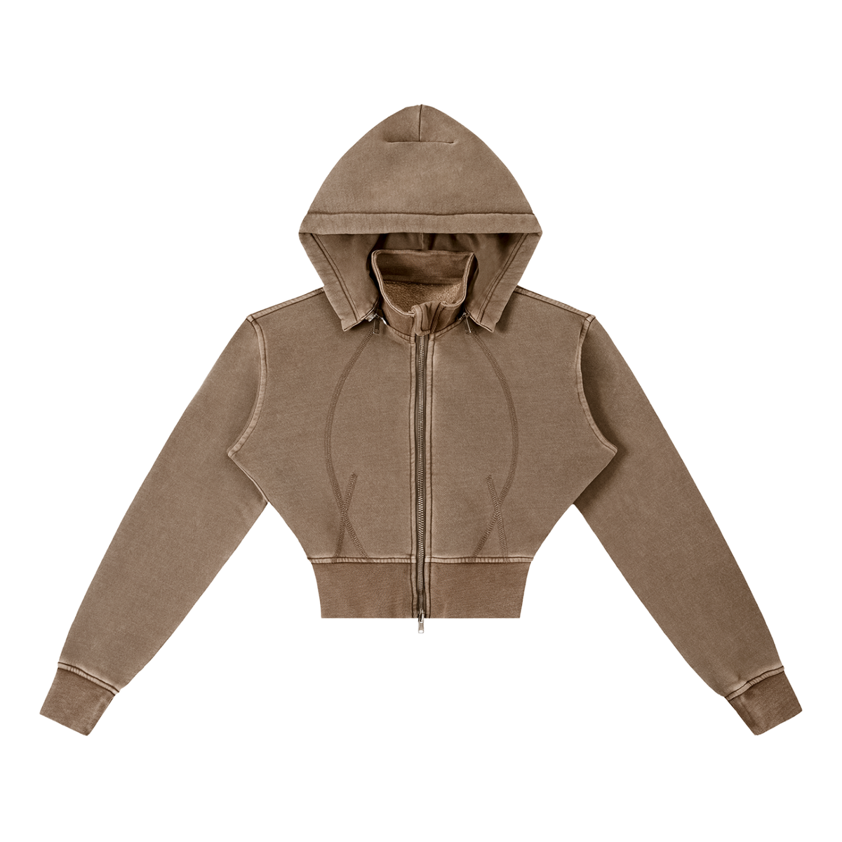 Meditate to Elevate, Yoga Girl Vintage Washed Cropped Fleece Hoodie - KR Woke Wear