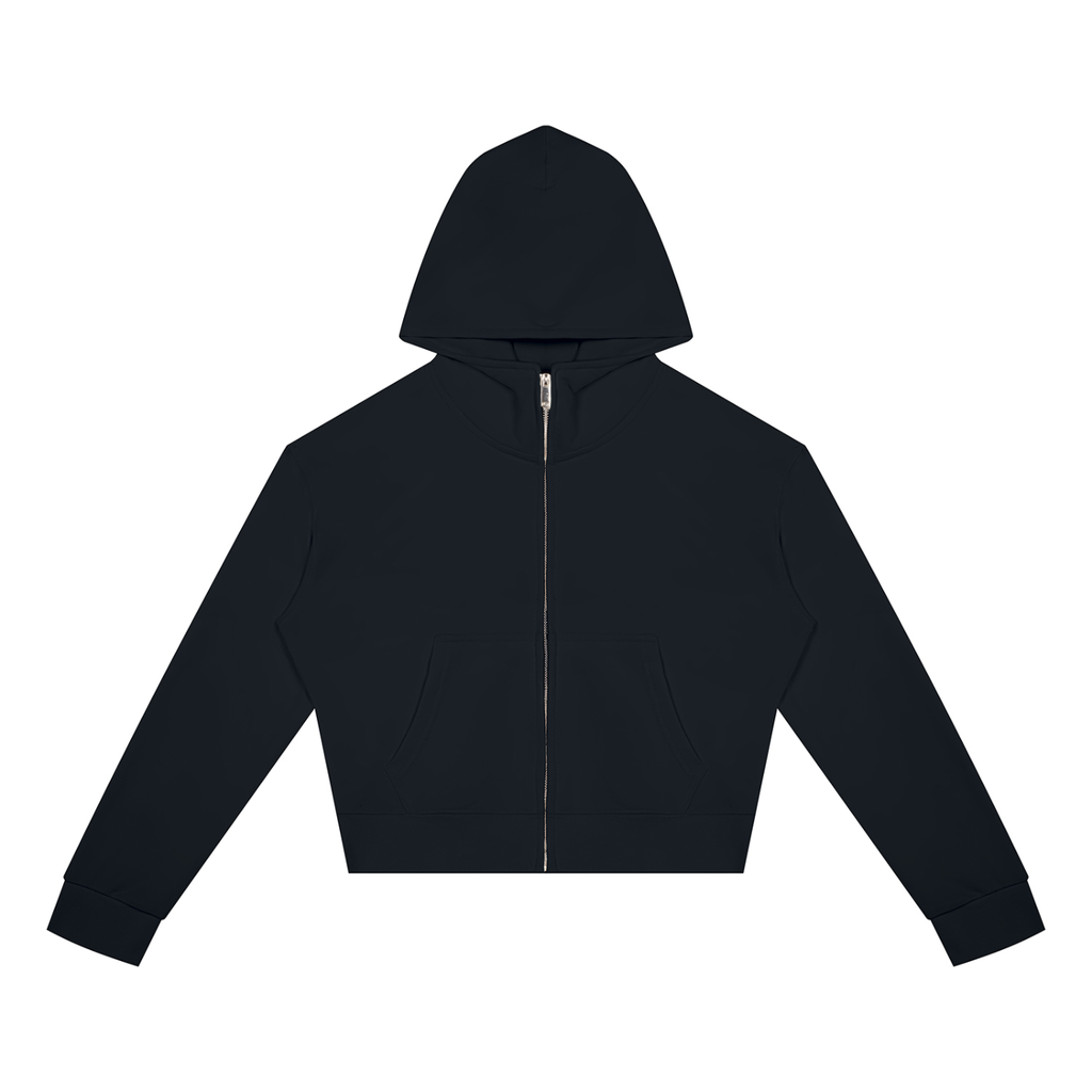 Light Fairy Women's Crop Full Zip Hoodie - KR Woke Wear