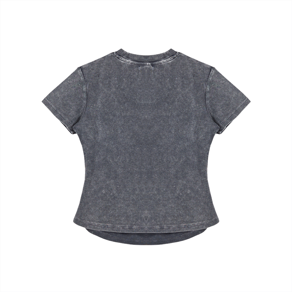 Lotus Vintage Washed Bodycon Cotton T-Shirt - KR Woke Wear