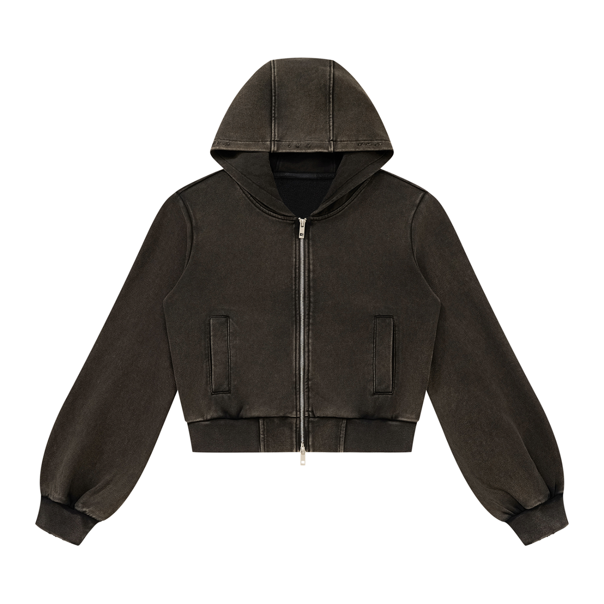Pot Leaf Women’s Vintage Wash Full Zip Hoodie - KR Woke Wear