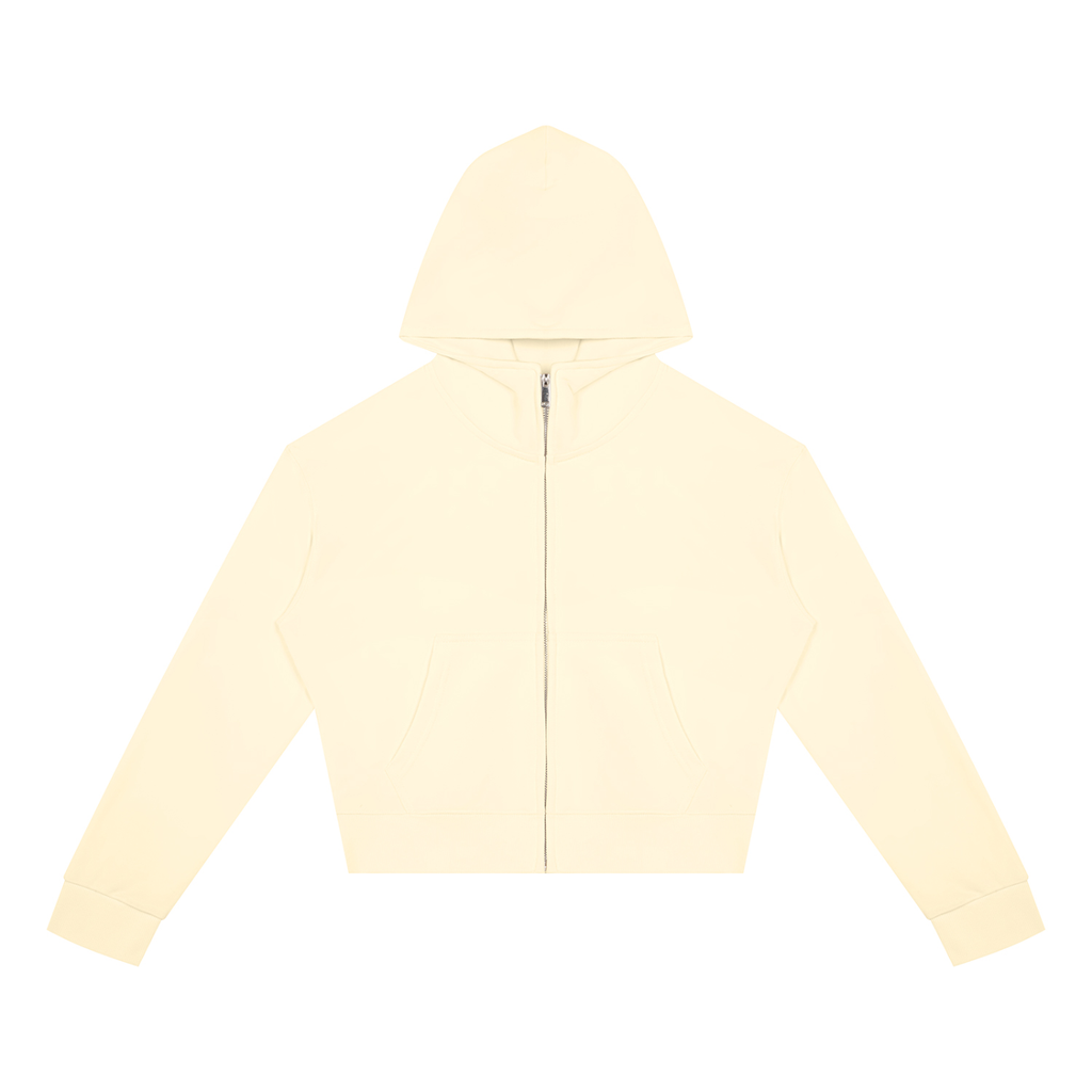 Light Fairy Women's Crop Full Zip Hoodie - KR Woke Wear