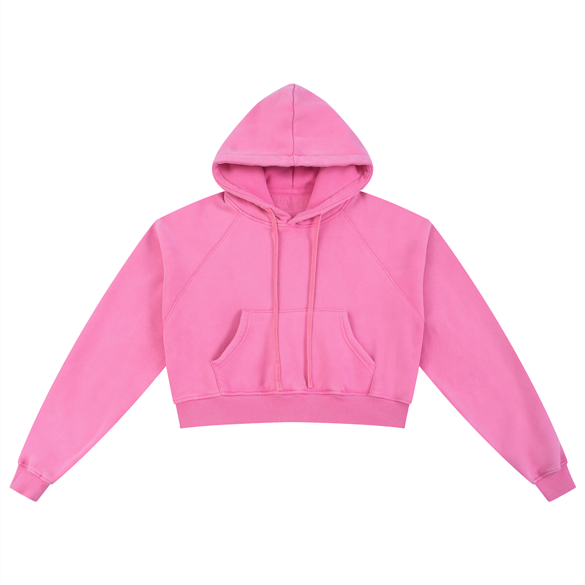 Snow Washed Cropped Hoodie - KR Woke Wear