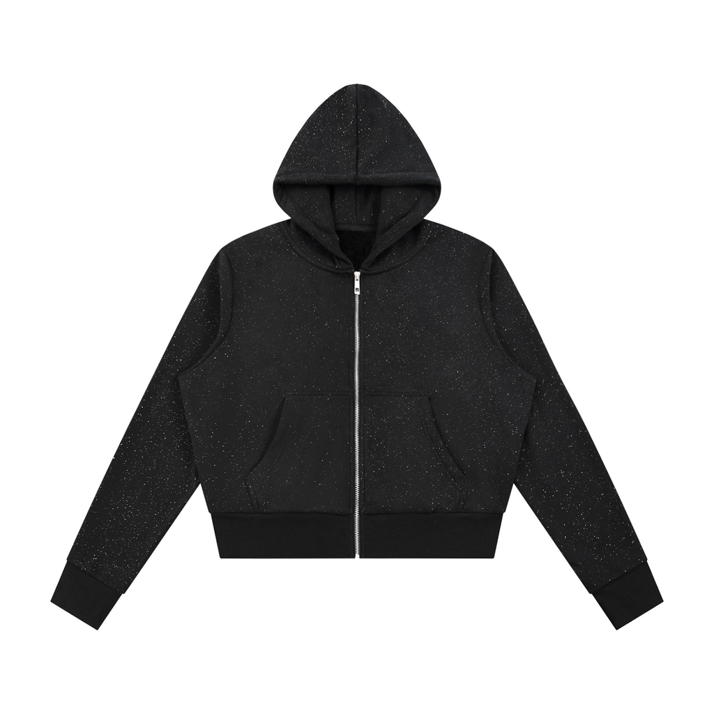 Lotus Women's Sparkles Fleece Full Zip Hoodie - KR Woke Wear