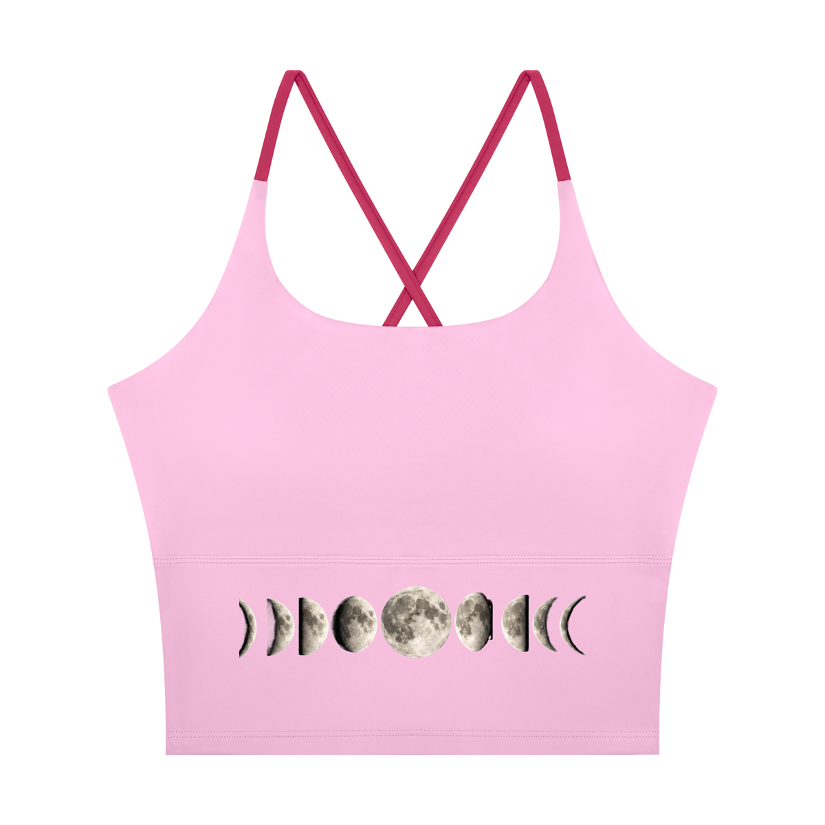 Moon Phases Women's Color Block Yoga Tank Top - KR Woke Wear