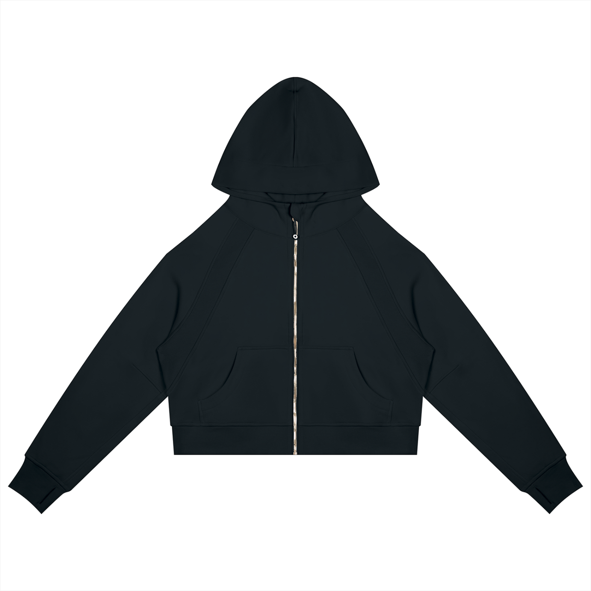 Butterfly Cropped Zip-Through Hoodie - KR Woke Wear