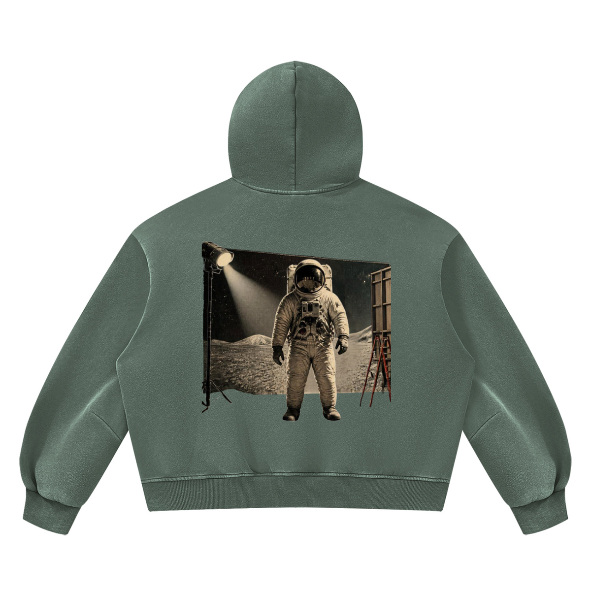 Woke AF Unisex Vintage Wash Boxy Fleece Hoodie - KR Woke Wear